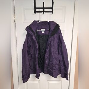 Purple columbia rain jacket